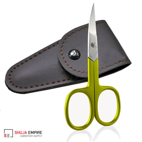 Professional nail scissor with leather pouch